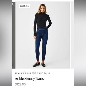 SPANX. Ankle Skinny Jeans, Midnight Shade